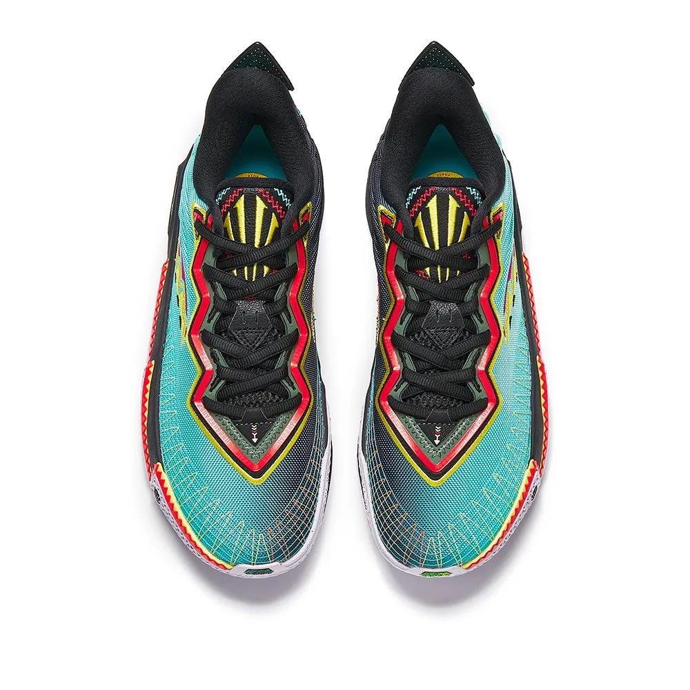 Anta KAI 2 Cushioning Slip Resistant Abrasion Resistant Rebound Low top Basketball Shoes Men's Green Black Blue (Unisex) Basketball Shoes