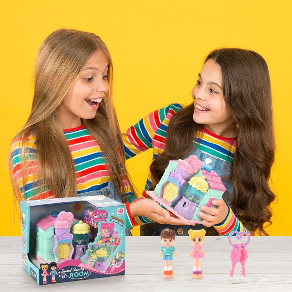 

Creative Doll Houses with Furniture Expandable Miniature Villa Model Toy Children s Birthday Gift Style G