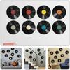 8-teiliges Set Schallplatten-Displays, Vinyl-Schallplatten-Aufkleber, Vinyl-Schallplatten-Wandschilder, Musikdekorationen fürs Schlafzimmer