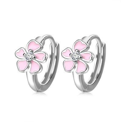 Orecchini Floreali in Resina Eleganti e Dolci, Orecchini, Orecchini Fiori di Ciliegio Stile Straniero, Orecchini Temperamentali.