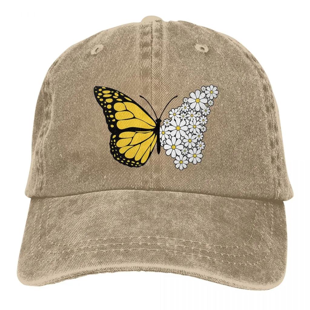 Funny Pure Color Dad Hats Butterfly Women's Hat Sun Visor Baseball Caps Flower Outdoor All Seasons Travel Adjustable Peaked Cap