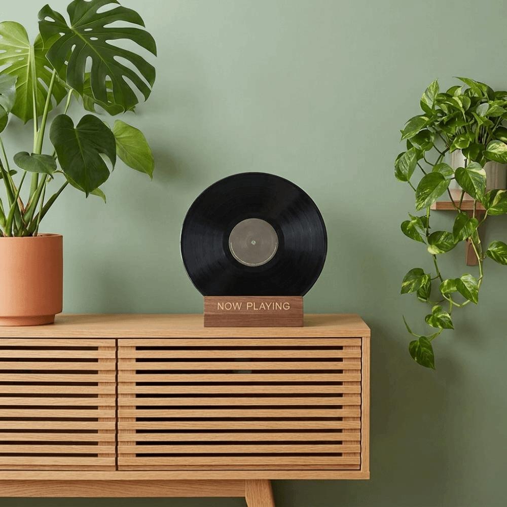 Single Holder Wooden Vinyl Record Holder Natural LP Display Shelf Album Display