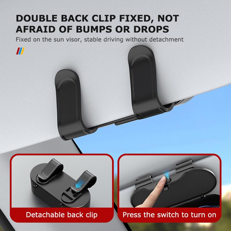 LXZR9 Car Eyewear Case Sunglasses Holder Sun Visor Storage Protective Box For BMW Performance M Alpina iX iX1 iX2 iX3 iX4 iX5 iX7 F11