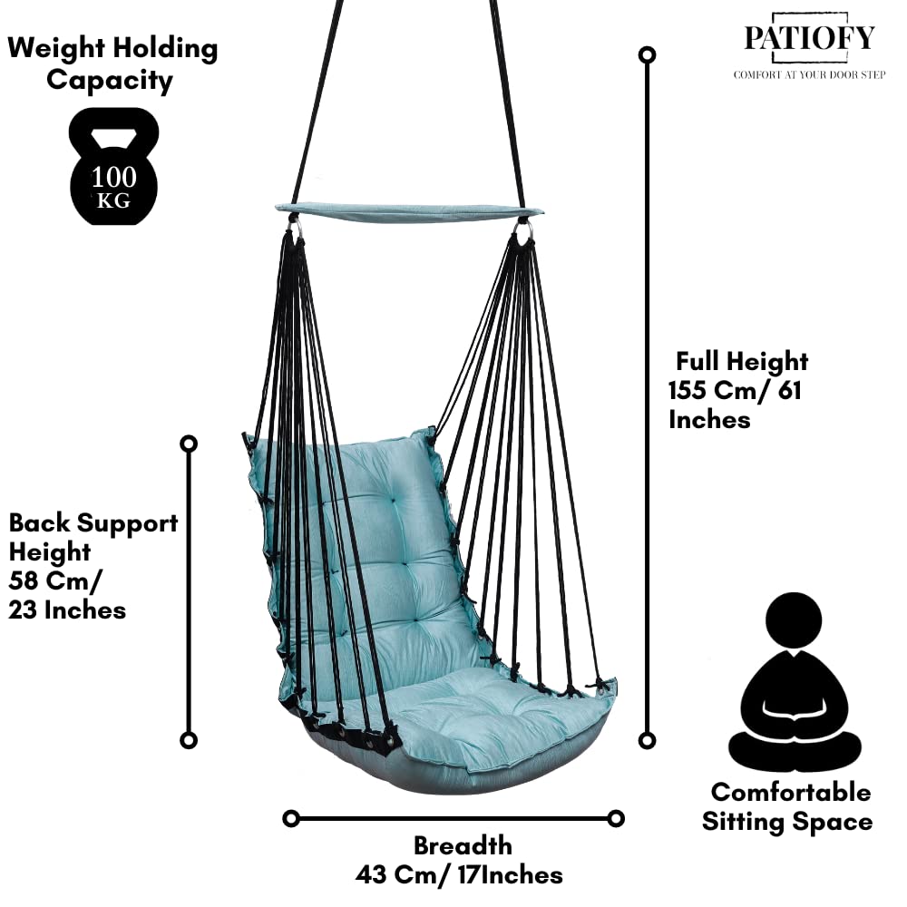 נדנדה לילדים לבית/כיסא לילדים/נדנדה לילדים -כחול אוקיינוס-מתכת,20 ס"מ,4 ס"מ