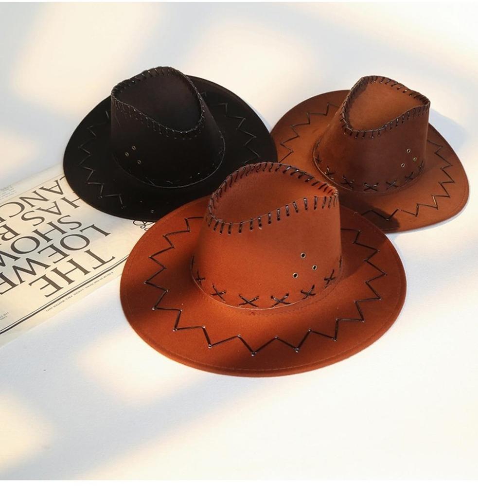Fashionable Vintage Cowboy Hat For Beach Vacation Sun Protection In Summer Adult Unisex M Size