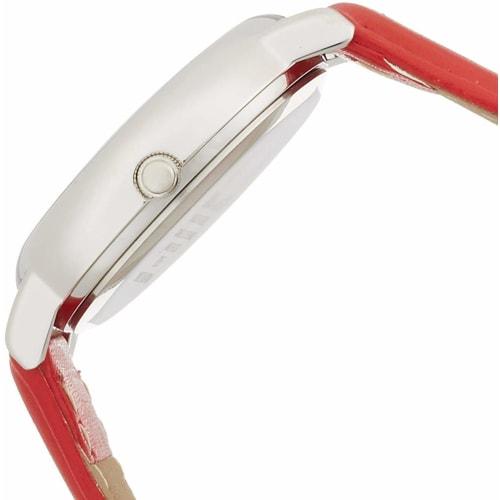 Citizen Q&Q Women's Analog Hello Kitty Watch with Waterproof Leather Strap, Made In Japan, 0017N002, Red