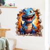 Ancient Creature Breaking Wall Dinosaur 3D Wall Sticker Creative Home Decor Removable Self-Adhesive