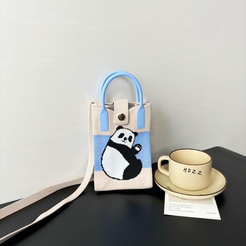 Premium Sense Ns Mobile Phone Bag New Cartoon Knitted Bag Dopamine Niche Versatile Messenger Shoulder Bag Handbag