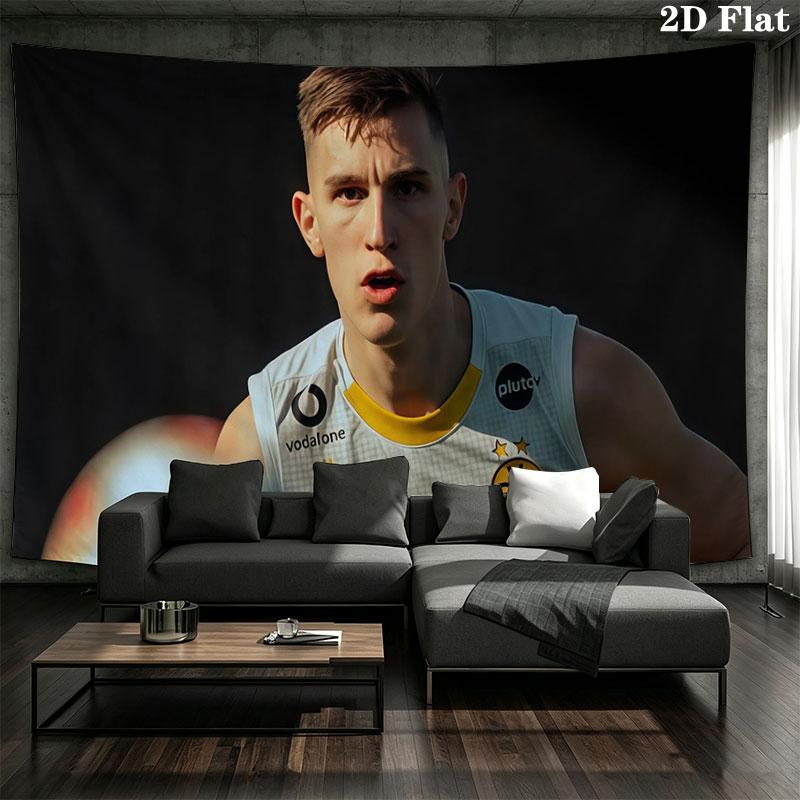 Nico Schlotterbeck Wandteppich, ästhetische bedruckte Stoffdecke, geeignet für Schlafzimmer, Wohnzimmer und Heimdekoration.