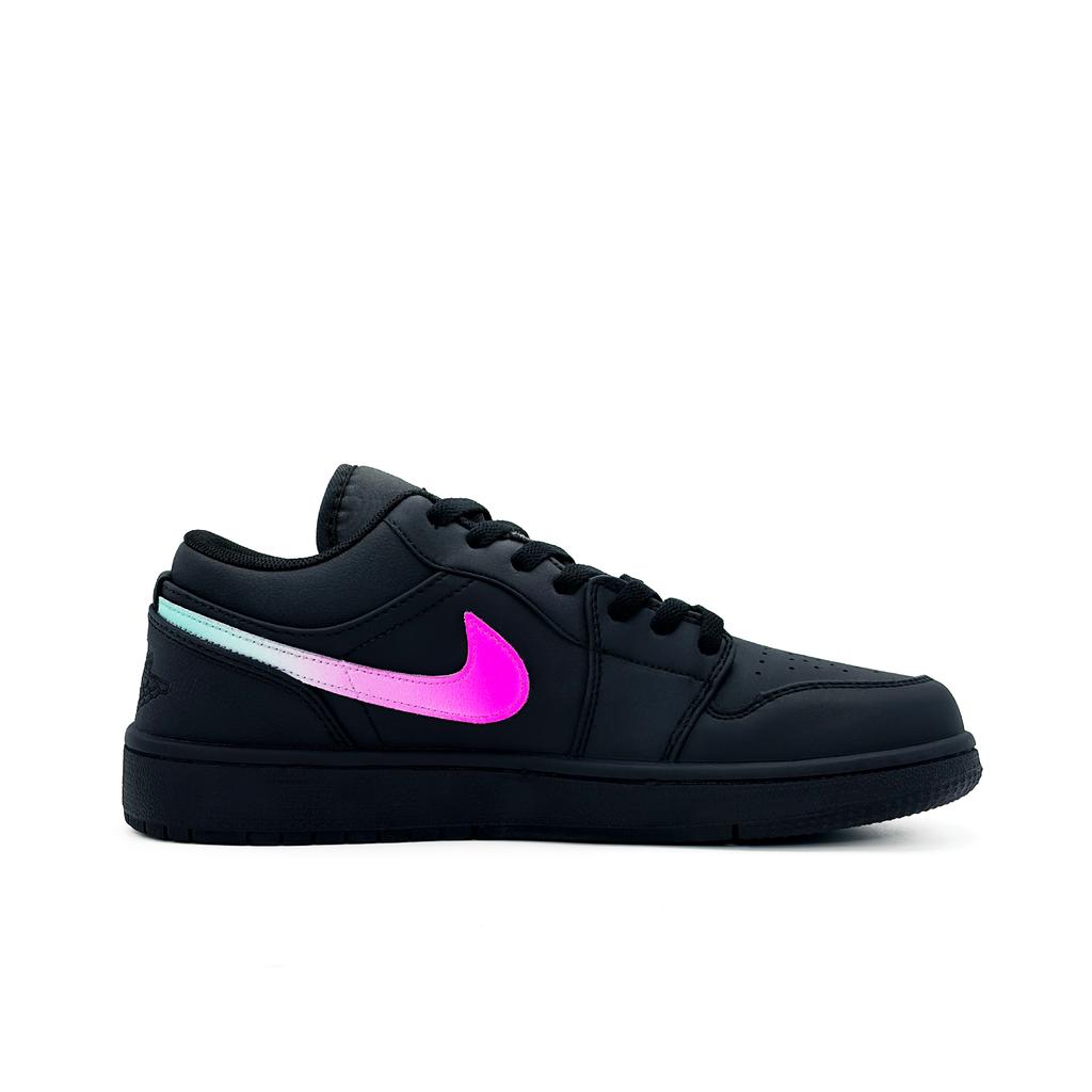 Jordan Air Jordan 1 Neon Night Leather Cushioning Slip Resistant Abrasion Resistant Breathable Low top 553558-093(Team952-)