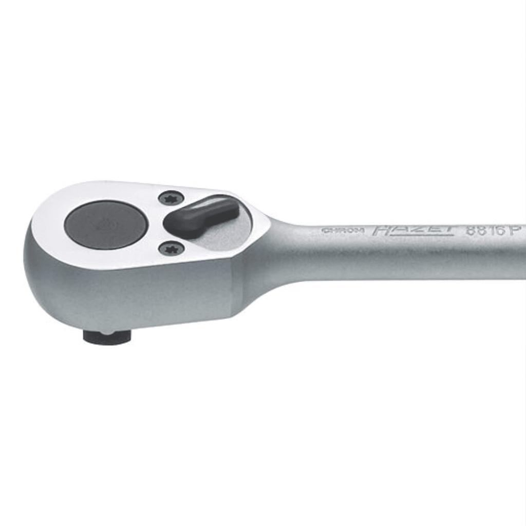 HAZET 8816P Reversible Ratchet Socket Wrench with 2K Ratchet Chrome Vanadium 199mm Overall 264g Automotive Maintenance Made in Germany Imported to