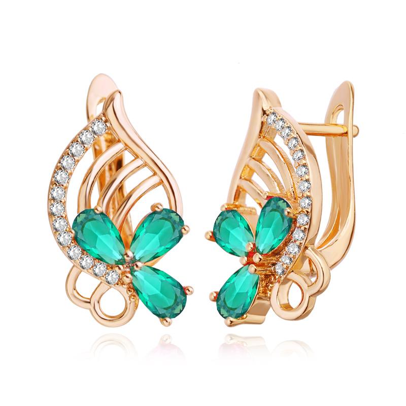 

Серьги-клипсы MINTHA, модные серьги цвета розового золота, свадебные повседневные модные украшения, серьги с красным фианитом для женщин, свадебные серьги B