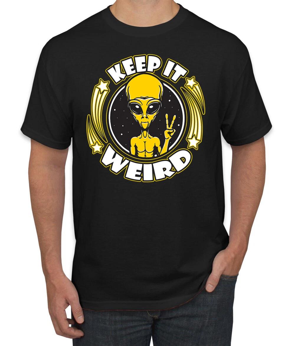 Keep It Weird Alien Men T- Shirt L