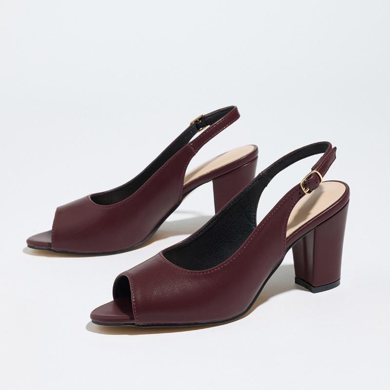 Women S European Style Open Toe Chunky High Heel Sandals Plus Size