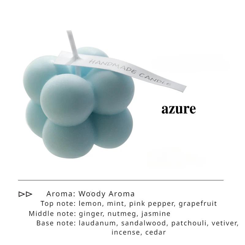 Small Scented Mini Cube Bubble Shaped Wax Candles for Home Bedroom Wedding Festival Party Decoration Aesthet Souvenir
