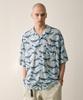 HELEMENT Whale Beach Short Sleeve Shirt (L Blue)