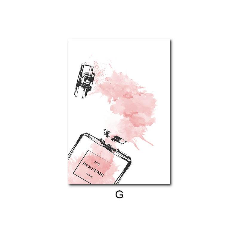 Nordic Wall Art Canvas Painting Lashes Black Lips Women Poster Print Simplicity Perfume Books Picture Modern Salon Beauty Decor