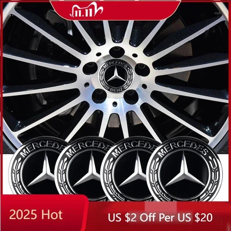 Autosticker Voor Mercedes Benz 4 Stuks Auto Styling Wielnaafdop Stickers Auto Opknap Accessoires voor Mercedes Benz Amg W203 W176 W22