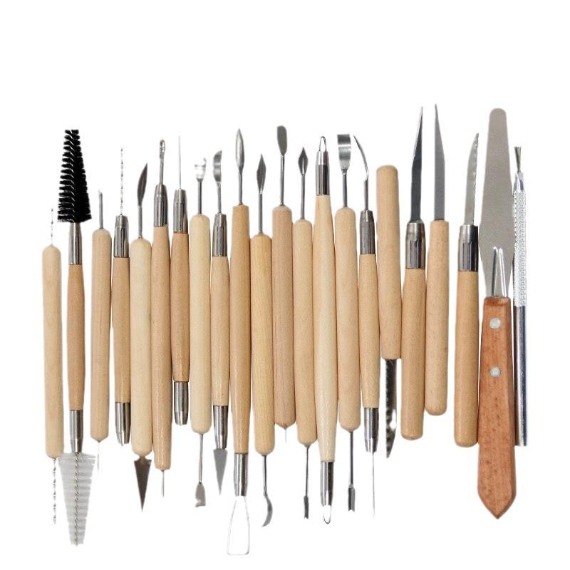 22-teiliges Holz-Ton-Skulptur- und Schnitzwerkzeug-Set