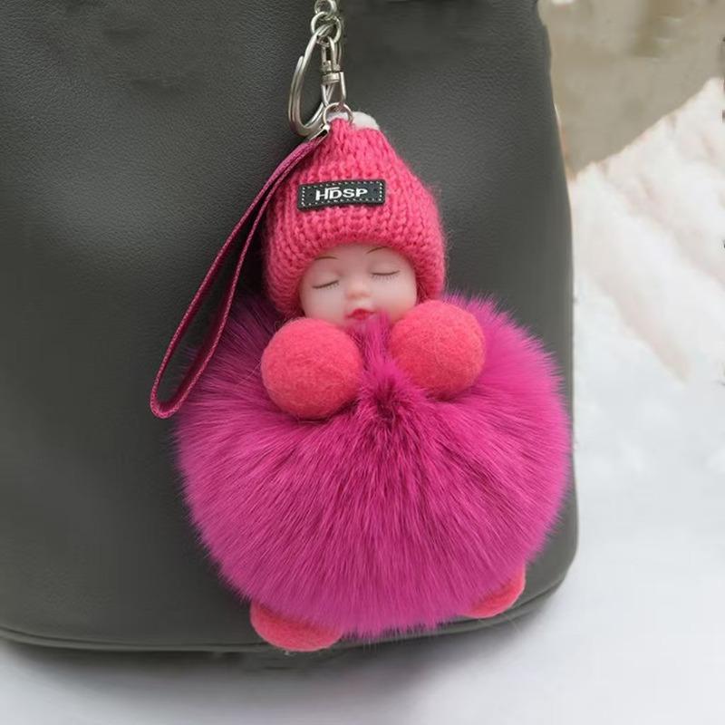 Fashion Beauty For Lady Lovely Girl Bag Pendant Plush Doll Car Key Chain Pendant