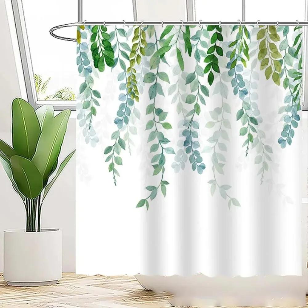 Rideau de Douche Imperméable Polyester Rideau de Salle de Bain Rideaux de Bain Rideau de Douche Hôtel Ménager Pour la Maison