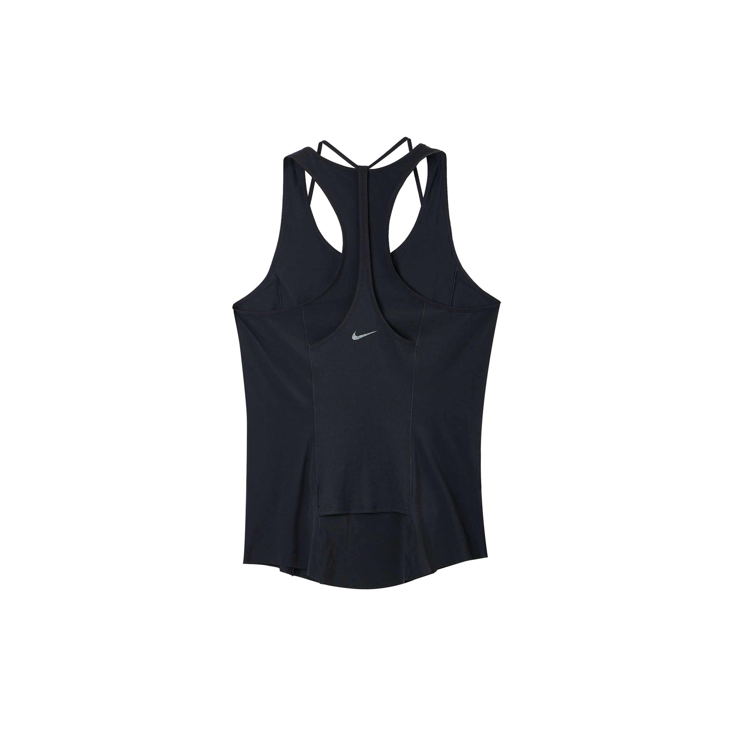 

Nike Yoga Dri-FIT Luxe Ribbed Breathable Solid Color Wide Strap Tank Top Women tops Black DM7005-010 L