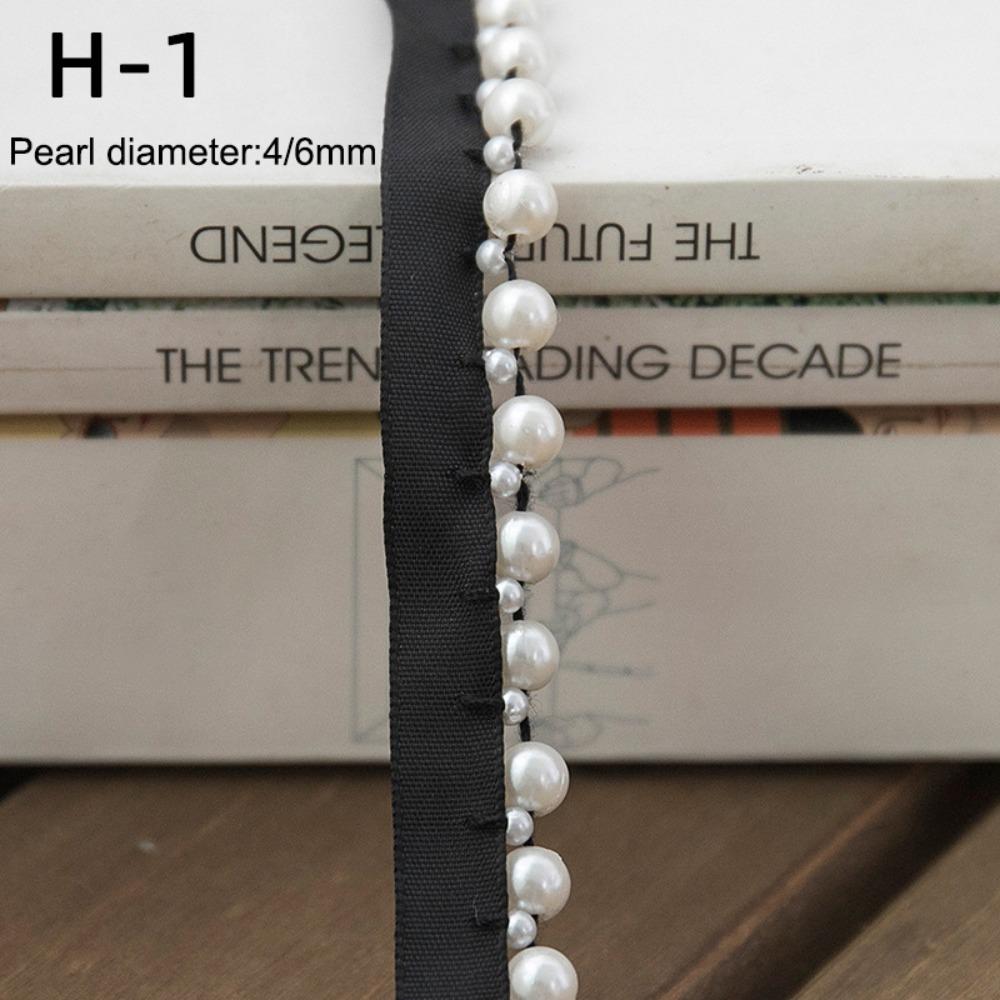 Beads Decoration Ribbon Edge Gold White Edge Trim Applique Trim Fabric Trim  Craft Projects