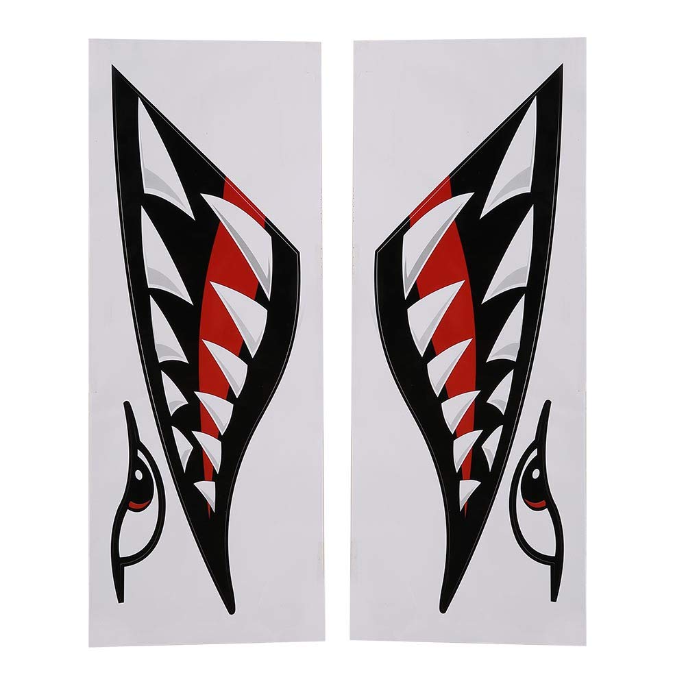 Zerodis Boat Stickers Shark Teeth Kayak Stickers Adhesive PVC Material