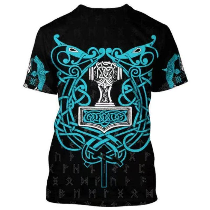 Men's Casual Skull Graphic Print Short Sleeve T-Shirt Crew Neck Streetwear Camiseta Masculina Summer Fashion Daily Tops Tees