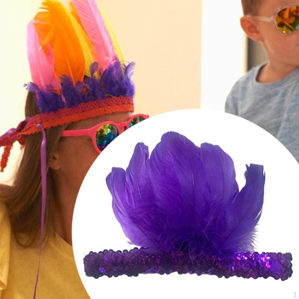 Ozdoba na głowę z piór, nakrycie głowy na imprezę, taniec, pokaz sceniczny, cosplay