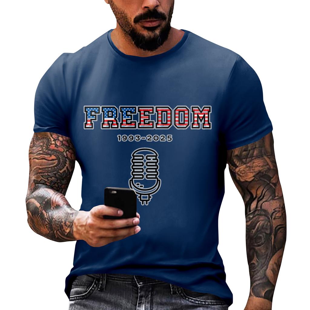 Modische Rundhals Kurzarm Arbeitskleidung Bedruckte Oberteile für Herren Sommeroberteile