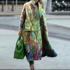 Women's Loose Printed Lapel Casual Jacket