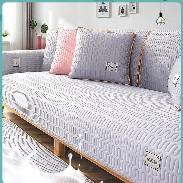Private Custom Latex Sofa Cushion Summer Summer Nordic Simple Non-Slip Mat Cushion Full Cover Cloth Backrest Towel