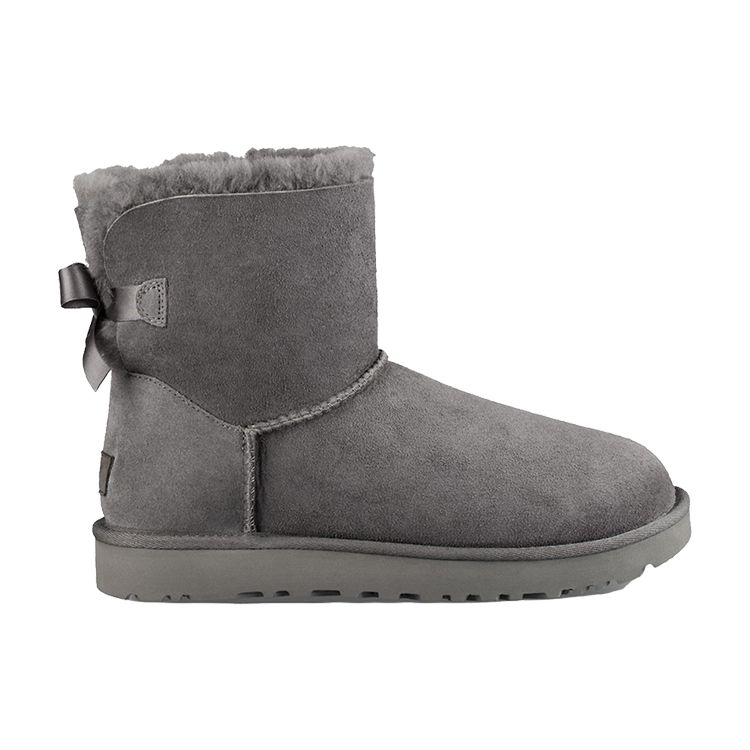 UGG Mini Bailey Bow II Boot Grey (Womens) Women Sneakers 1016501-GREY