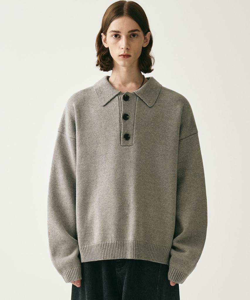 AVANDRESS Kamen Collar Knit Charcoal