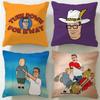 Classic Cartoon King of The Hill Cushion Cover Soft & Easy-Wash Pillow Case – Versatile for Couch, Bed, Travel and Office