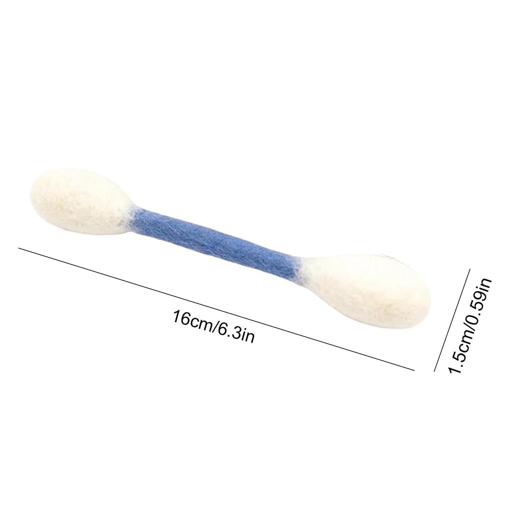 6 Pack Cat Qtip Toy with Catnip Cotton Swab Cat Toy Kitten Chew Dental Teething Ropes for Boredom Exercise & Digestive Aid