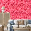 Red Animal Skin Wallpaper Coral and Pink for Living Room and Bedroom 50x1000