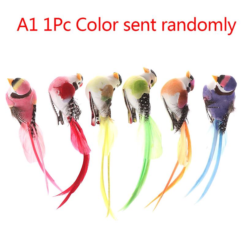 1PCS Parrot Artificial Birds Fake Foam Animal Simulation Feather Birds Models DIY Wedding Home Garden Ornament Decoration