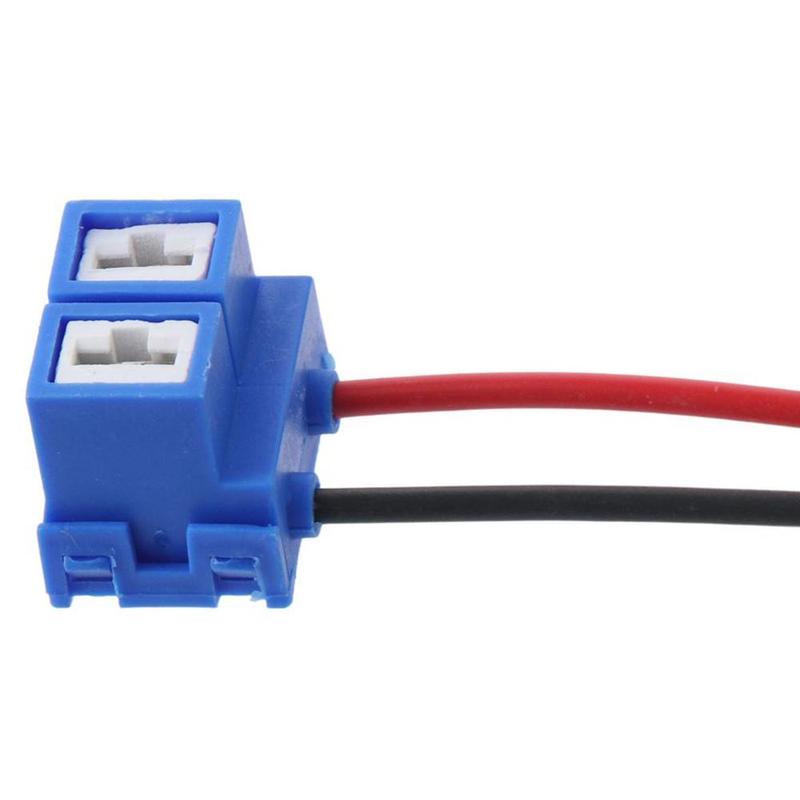 

4PCS 22 x 16 x 20mm / 0.87 x 0.63 x 0.78 (L*W*T) H7 Ceramic Light Bulb Socket Ceramic Wiring Harness Connector Pigtail Adapter