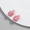 New AB Colorful Chunky Teardrop Earrings Dupes for Women Smooth Hollow Thick Water Drop Earring Hoops Trendy Jewelry Lightweight