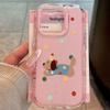 Fashionable Cute Puppy for Apple Mobile Phone Protective Case 16promax Laser Hollow Wave Three-in-One Mobile Phone Case for Women