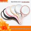 European Retro Round Handheld Makeup Mirror for Beauty Salon & Portable Use