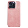 For iPhone 16 Pro Case Calf Texture PU Leather Hard PC Protective Phone Cover