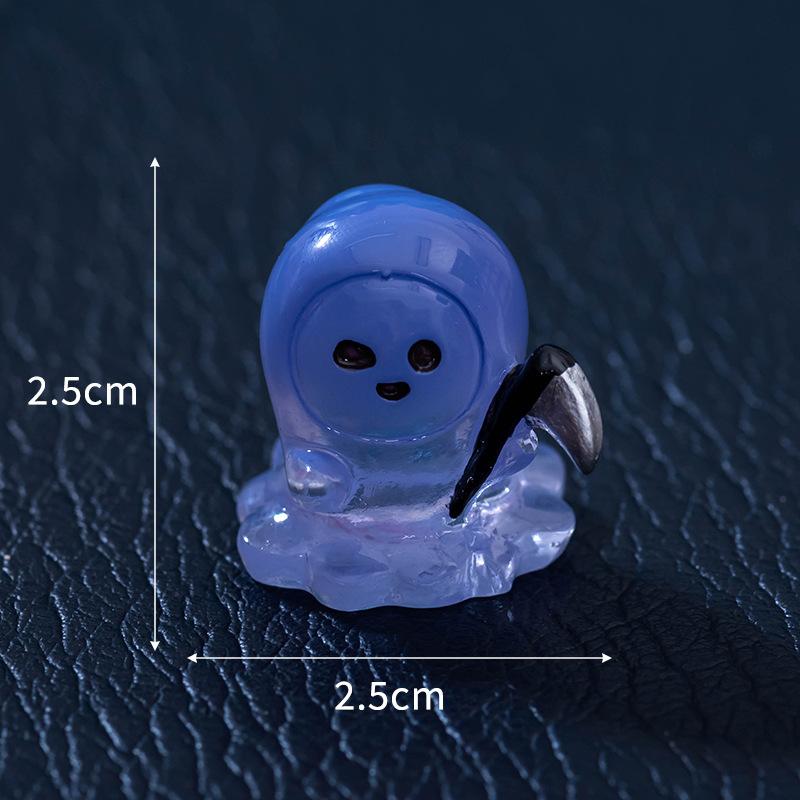 Halloween Decoration Cute Ghost Doll Resin Crafts Micro Landscape Desktop Car Decoration Accessories