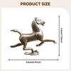 Decorative Horse Figurine Brass Sculpture Miniature Animal Statue for Bookshelf Home Desk Decor