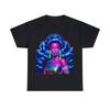 Unisex Adult T Shirt Neon Rave Vibes Sexy Tee Sleek Model Futuristic Streetwear