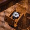 Handmade Leather Watch Travel Case Portable Shockproof Storage Pouch for Automatic Mechanical Wristwatches&Accessories On the Go
