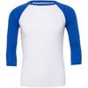 Canvas 3/4-ermet baseball T-skjorte for menn