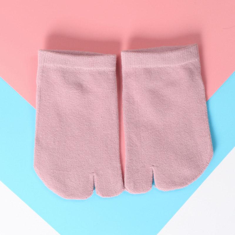 Spring Summer Women's Short Five Finger Socks Candy Color Ankle Socks Sweat absorption Breathable Cotton Split Toe Socks 5 Toes